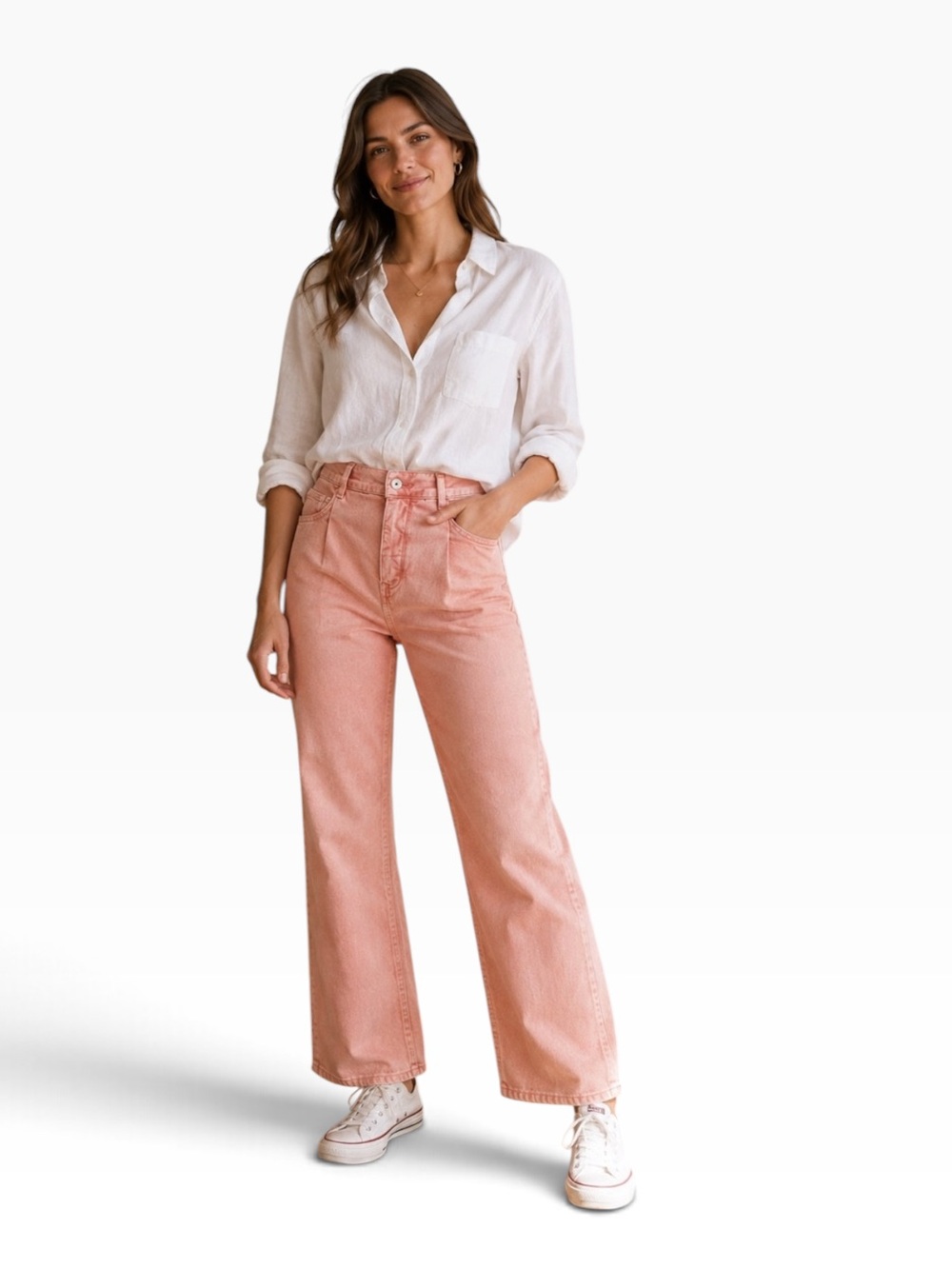 ANTHROPOLOGIE Pilcro High Rise Button Fly Acid Wash Rose Jeans Size 26 NEW$128